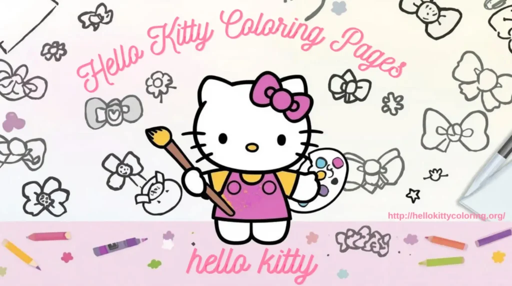 Hello Kitty Coloring Pages PDF